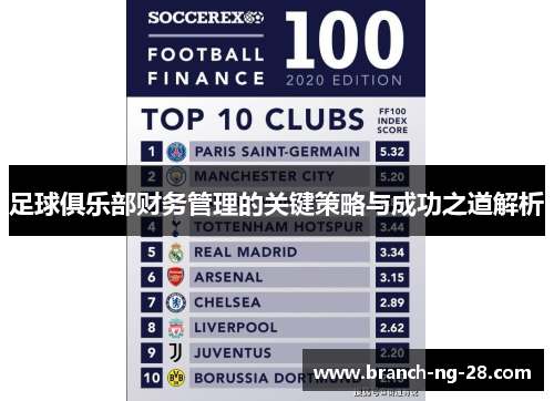 足球俱乐部财务管理的关键策略与成功之道解析 足球俱乐部财务管理的关键策略与成功之道解析